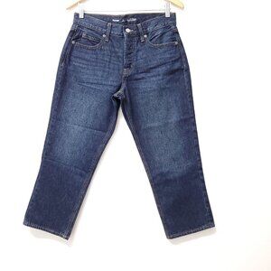 Old Navy Womens High Rise Button Fly Cropped Jeans Size 4P Straight Leg